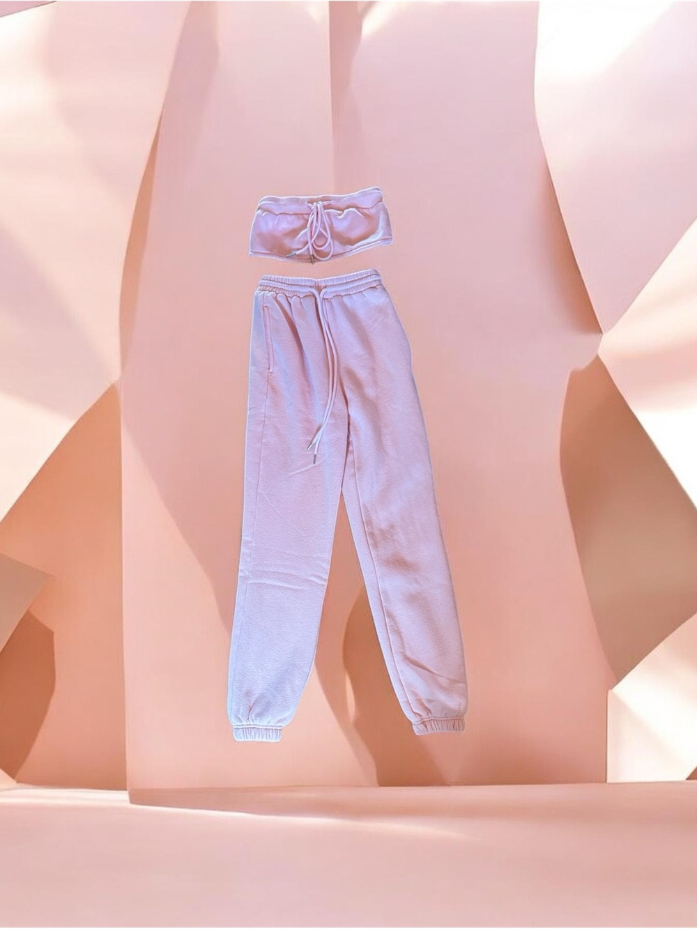 Princess Polly Pale Pink Drawstring Joggers